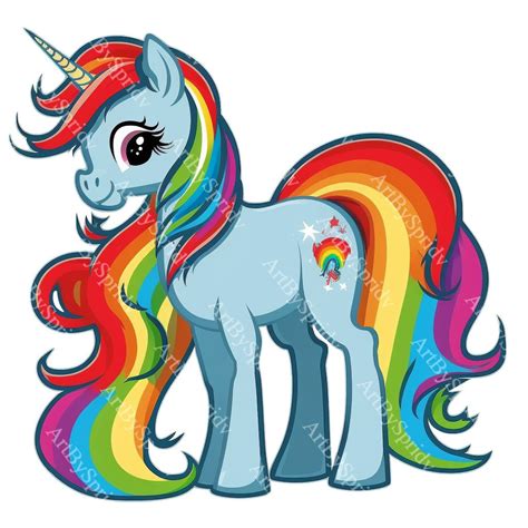 Cartoon Rainbow Unicorn