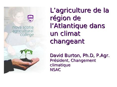 Ppt Lagriculture De La R Gion De Latlantique Dans Un Climat Changeant