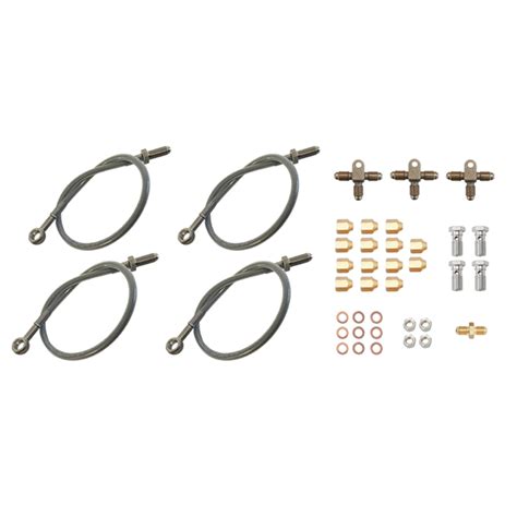 Stainless Steel Braided Brake Hose Kit Disc Brake Male Banjo