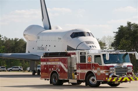 Fairfax County Fire And Rescue Engine 415 With Space Shuttle Enterprise