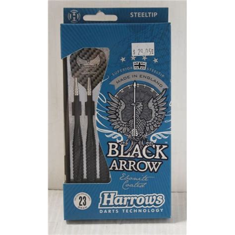 Harrows Black Arrow 23 Gram Steel Tip Dart Set