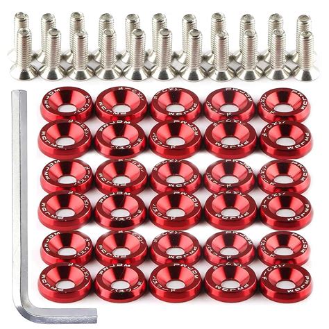 30 Pcs Rondelle De Pare Chocs Billet Aluminium Fender Pare Chocs