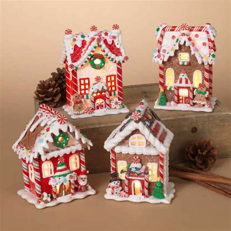 5" LED Light-up Candy Land Gingerbread House - 4 styles | Winter ...