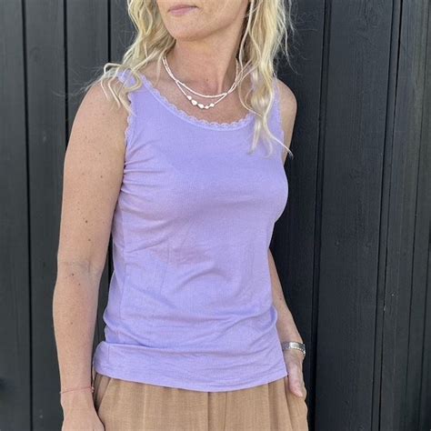 Tank Top Med Blonde Overdele COW CONCEPT