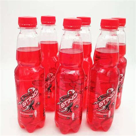 6 Bottles Of Vietnamese Drinks STING Strawberry Soda Carbonated Drinks