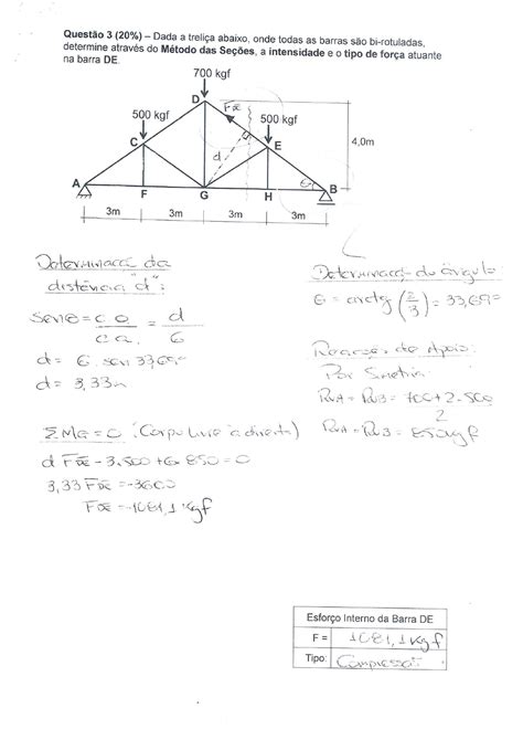 Gabarito Prova Teorias Teoria Das Estruturas Ii