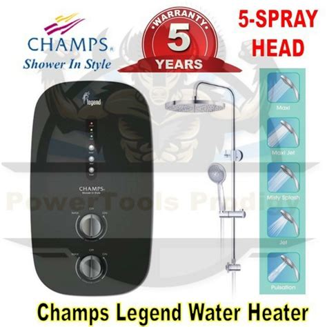 Foc Install Champs Legend Dc Motor Booster Pump Instant Water Heater Rain Shower Set 2020