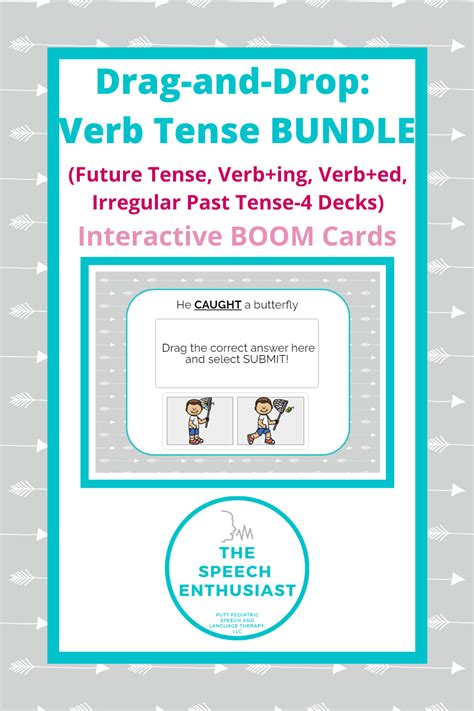 Boom Cards Drag And Drop Verb Tense Bundle Irregular Past Tense