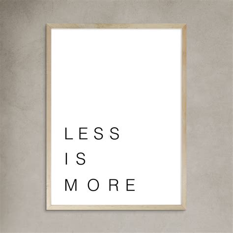 Cuadro Frase Less Is More Comprar En DecoHouse