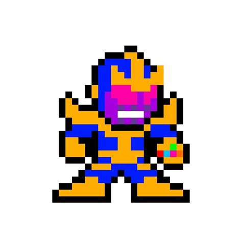 Thanos Pixel Art Spiral Art Art