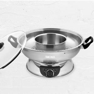 Amazon Aroma Stainless Steel Hot Pot Silver Asp Quart Home Kitchen