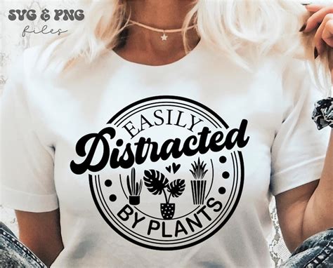 Easily Distracted By Plants Svg Plant Mom Svg Plant Mama Etsy