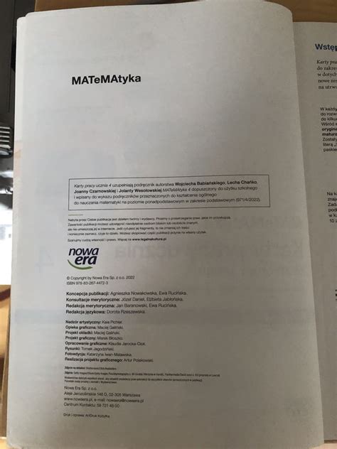 Matematyka karty pracy ucznia ze zbiorem zadań zakres podstawowy 4