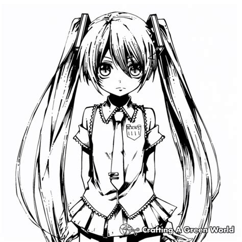 Hatsune Miku Coloring Pages Free Printable