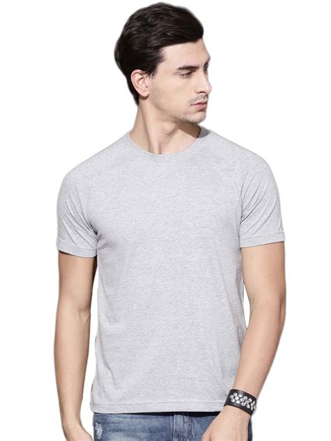 Grey Mens Polycotton Plain T Shirt Round Neck At Rs 150 In New Delhi