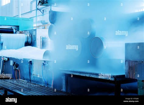 Chemical Fiber Factory Production Line Stock Photo Alamy