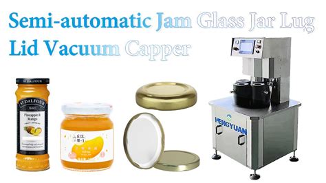 Vacuum Twist Off Capping Machine Semi Automatic For Jam Glass Jar Lug