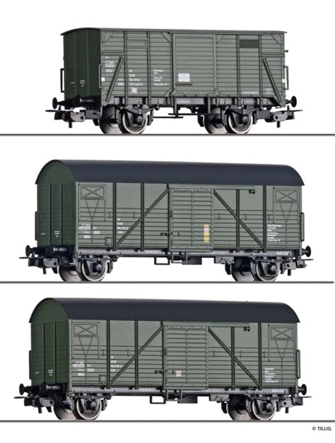 TILLIG 70050 Güterwagenset Bauzugwagen der DR Spur H0