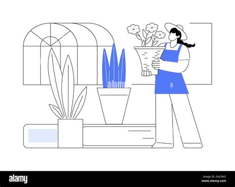 Seasonal Planters Abstract Concept Vector Illustration Stock Vector