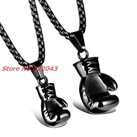 Charming Boxing Glove Pendant C Necklace Sport Boxing Jewelry 316L