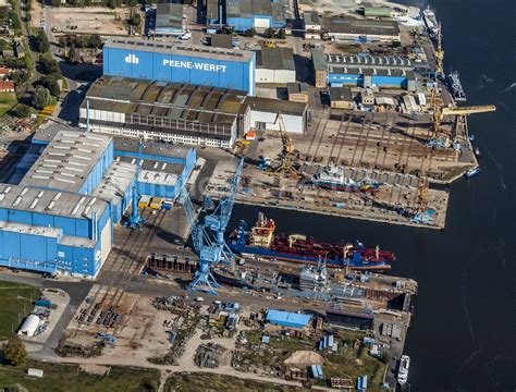 Wolgast Von Oben Werftgel Nde Der Peene Werft In Wolgast Im