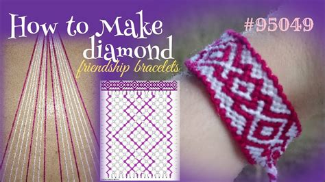 Diamond Pattern Friendship Bracelet Tutorial 95049 Youtube