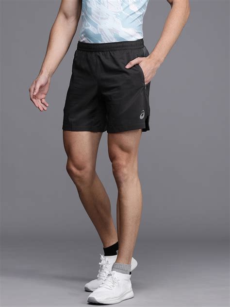 Buy ASICS Men Grey Solid 7IN Woven Running Sports Shorts Shorts For