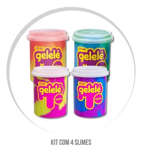 Kit 4 Slime Geleca Amoeba Massinha De Modelar Gelelé Color MercadoLivre