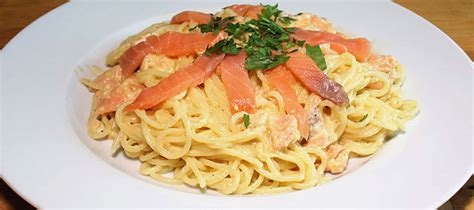 Rezept Spaghetti Carbonara di salmone Carbonara mit geräuchertem