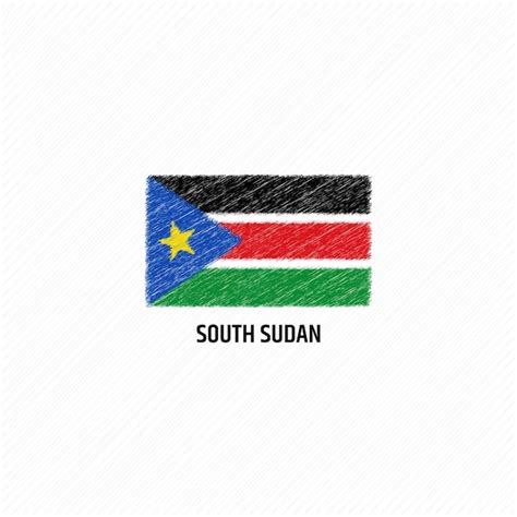 Premium Vector South Sudan Flag Template Vector Flat Illustration