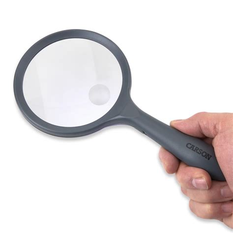 Led Lighted Handheld 2x Power Magnifier With 4x Spot Lens Hand Magnifiers Bernell Corporation