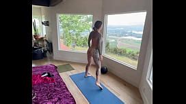 Hot Sweaty Yoga In Sheer Thong XNXX