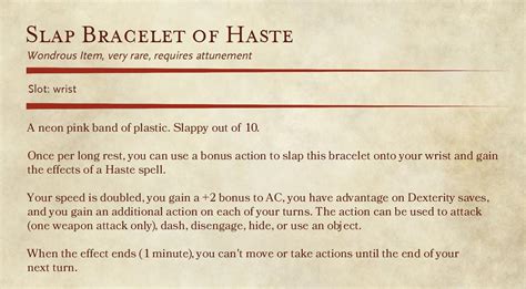 [OC] Slap Bracelet of Haste : r/DnD