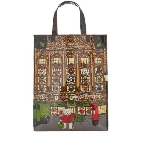 Harrods Medium Th Anniversary Christmas Bear Shopper Bag