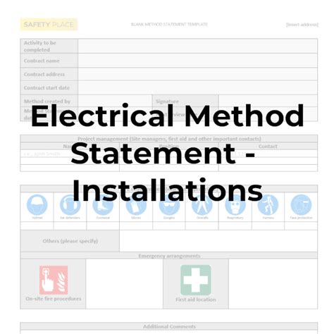 Electrical Method Statement Installations Safety Place