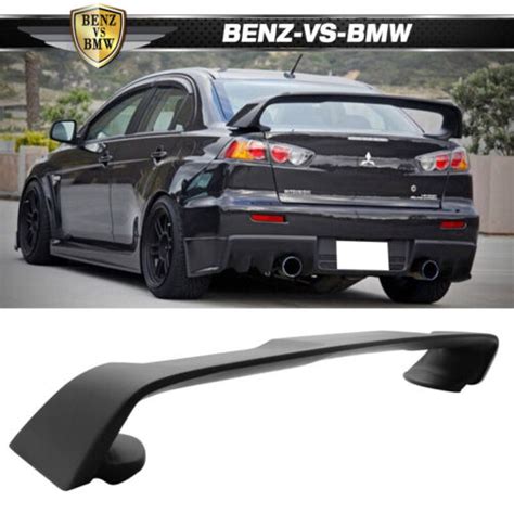 Fits 08 17 Mitsubishi Lancer Evo 10 Rear Trunk Spoiler Wing Lip Abs Matte Black 842961144733 Ebay