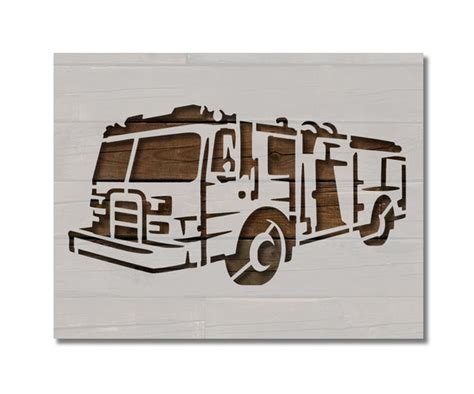 Fire Engine Truck Vehicle Stencil (821) – Stencilville