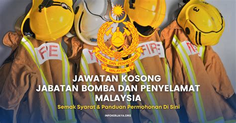 Jawatan Kosong Jabatan Bomba Dan Penyelamat Malaysia Jbpm • Jawatan