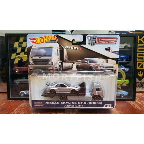 Hot Wheels Team Transport R Nissan Skyline Gt R Bnr Aero Lift Shopee Malaysia