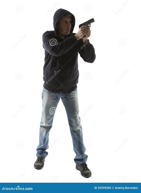 Man with gun stock image. Image of dark, fire, army, guard - 39399285