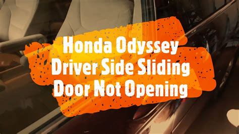 Honda Odyssey Drivers Side Sliding Door Not Opening Fix For Fuel Door Stopper Sensor Cable