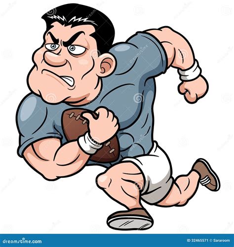 Rugby Player Running Ball Royalty-Free Stock Photography | CartoonDealer.com #16419521