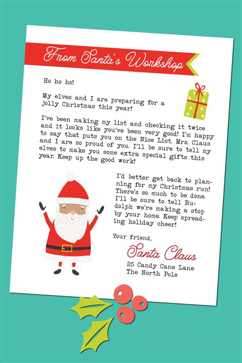 Template Printable Letter Explaining Santa Free Printable