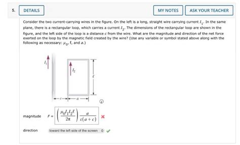 Solved Consider The Two Current Carrying Wires In The Fi