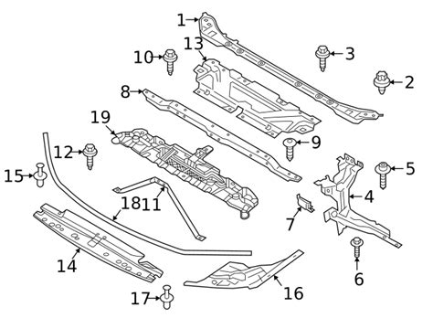 Genuine BMW 51 64 8 493 907 Radiator Support Panel FREE Shipping On