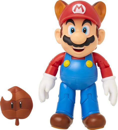 Super Mario Raccoon Mario W Leaf 10cm Figure