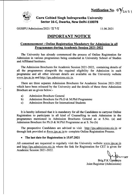 Ipu Cet 2021 Application Form Ggsipu Admission