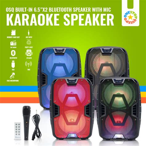 Osq X Inch Portable Bluetooth Super Bass Karaoke Kts Speaker