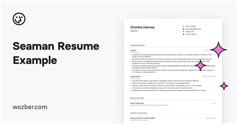 Seaman Resume Example