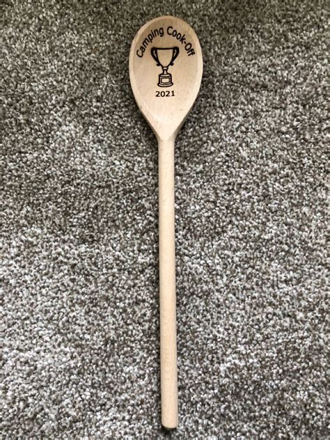 Trophy Spoon Personalised Engraved Wooden Spoon Winner Etsy Uk